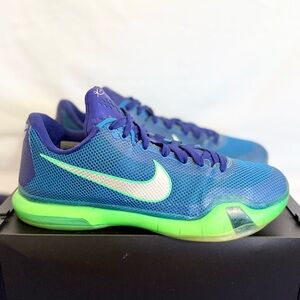 AUTHENTIC Nike Kobe 10 Emerald City size 9.5 705317-402 2015 PRE-OWNED